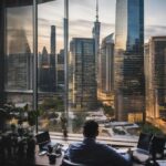 Business professionals attending AI technology conference and seminar.