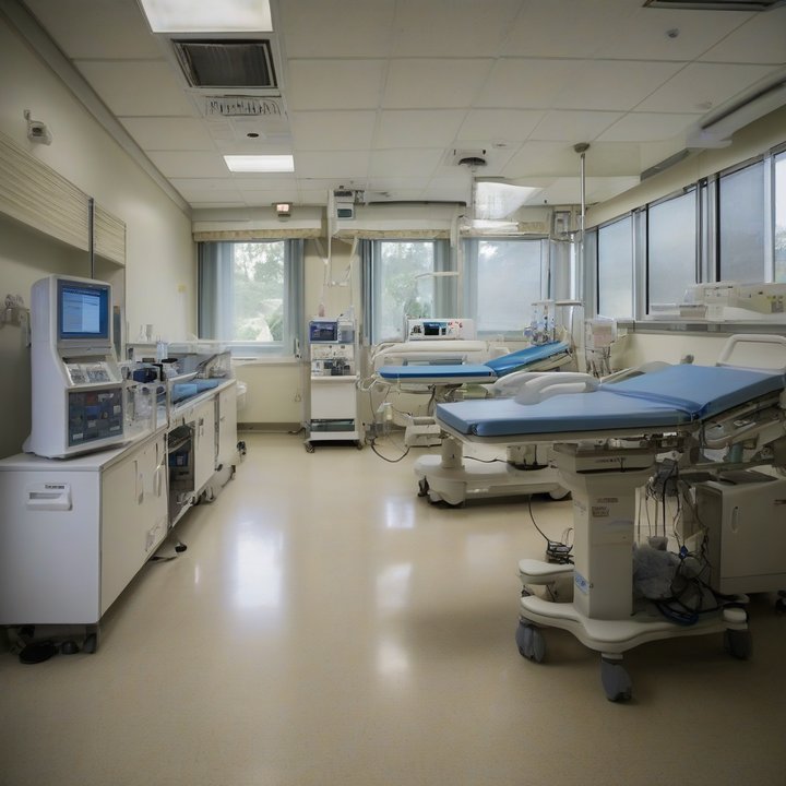 Doctor reviewing patient's medical chart with computer screen in background.