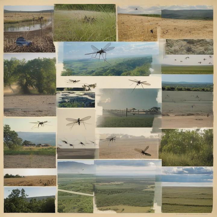 Mosquito-borne disease awareness poster with map of affected US states.