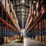 Oracle executives demonstrating advanced inventory management technology in a warehouse setting