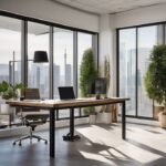 Person using laptop to plan social media strategy with calendars nearby